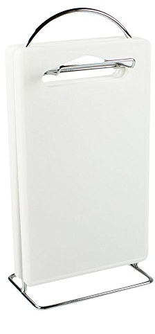 com-four® Juego de tablas de cortar de plástico de 7 piezas - tablas de desayuno con soporte para tablas - fuentes pequeñas sostenibles para servir - tablas de pan con soporte de metal (07 piezas)