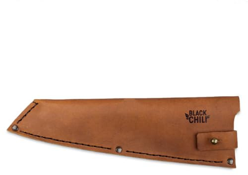 Black Chili Messerschutz für BLACK-PEARL-19 Chefmesser | Sichere Aufbewahrung & Transport | Messerscheide & Messerhülle für Kochmesser – Schutz Messer Carbonstahl | braun