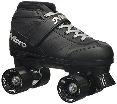 Epic Skates 2016 Super Nitro 7 Indoor/Outdoor Quad Speed Roller Skates, Black