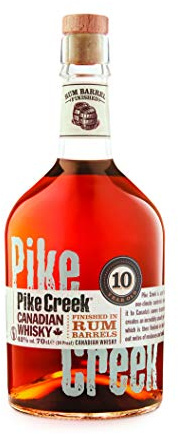 Pike Creek 10 Year Old Canadian Whisky | 70cl | 43 Percent | Finished in Rum Barrels | Soft and Smooth | Serve Neat or in Cocktails | Ideal for Gifting