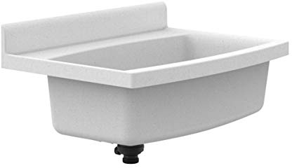 Sanit maxi Waschbecken (schlagfester Kunststoff, granit, Fassungsvermögen 33 l, Überlauf, Zubehör) 60.013.B6..0099