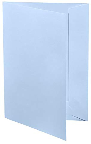 36 Stück Artoz Präsentationsmappen für DIN A4 - Pastellblau (Hellblau) - gerippter Karton - 220 g/m² - 220 x 310 mm - hochwertige Bewerbungsmappen