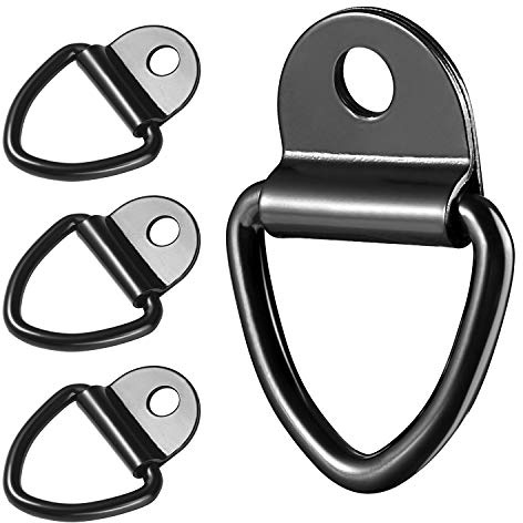 Zurröse V Aufbauring Ring, Haken Zurring Zurrmulden Gurthalter, 450 kg Klappbar Ringe Haken Schwerlast Aufbauzurrösen Zurrringe für Anhänger LKW PKW Trucks Boots Kajak Anhängern (4 Pack)