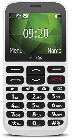 Doro 1370 Unlocked 2G Easy-to-Use Mobile Phone for Seniors with Wide Colour Display, 3 MP Camera and SOS Button (White) (Refurbished)