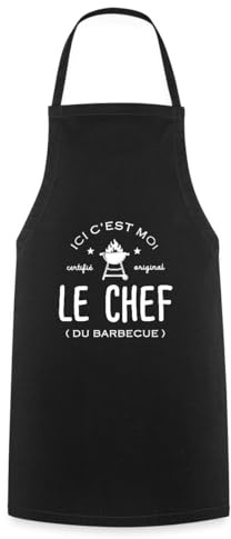 Spreadshirt Ici C'est Moi Le Chef Du Barbecue Idée Cadeau Tablier Cuisine