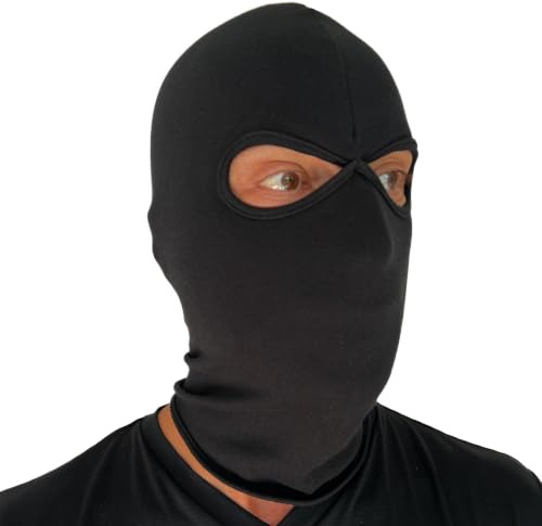 PG Wear Sturmhaube in schwarz einfarbig Maske Skimaske Motorradmaske Balaklava Schal Beanie, Einheitsgröße