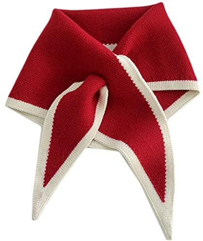 DAISHIAO Foulard Triangle Coréen Tricoté Laine Croix Foulard Femme