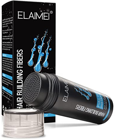 Fibres de Cheveux, Fibre Capillaire, Poudre Cheveux Densifiante, Fibres de Renforcement des Cheveux, Fibres Capillaire Homme Femme, Fibres Capillaires Spray, Traitement Perte de Cheveux-Noir