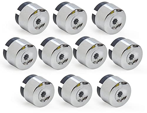 Wheel Nut Covers,Wheel Nut Cap 10pcs Chrome Wheel Lug Bolt Nut Cap Cover 7L6601173A Fit Use For VW Touareg 2004-2010 2011 2012 2013 2014