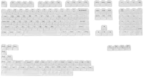 Redragon A135 Crystal KeyCaps, 147 Keys Standard Doubleshot PBT Keycap Set, OSA Profile, US(ANSI) Layout, Compatble with Most Mechanical Keyboards & Optical Keyboards, Keycaps Puller Included