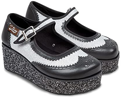 Het choklad design choklad funky ballerina Mary Jane för kvinnor, havana glitter, 39 EU