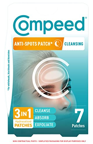 Compeed® Rengör inte finne – hydrokolloid plåster mot finnar, pormaskar och orenheter – speciellt för natten – 7 stycken