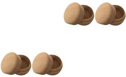 Holibanna 4pcs Handmade Wooden Ring Box for Wedding Jewelry Box Dividers Storage Dividers for Earrings Rings Decorative Trinket