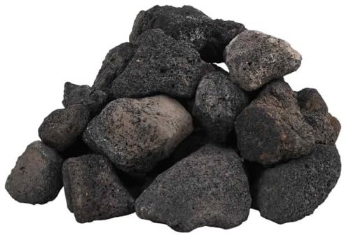 vidaXL Lavagranulat, Lavastein Biologische Filter, Multifunktional Lavamulch für Aquarium Landschaftsbau, Vulkangestein Garten Deko Steine, Schwarz 25 kg 5-8mm