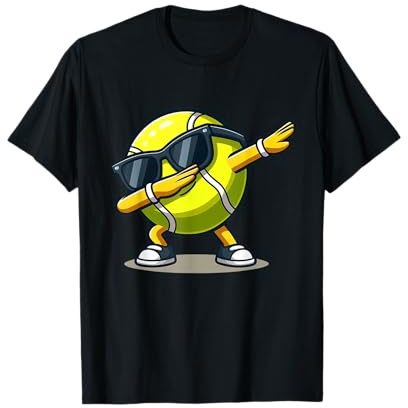 Dabbing Tennis Ball Shirt Lustig Jungen Männer Frauen Sport Spieler T-Shirt