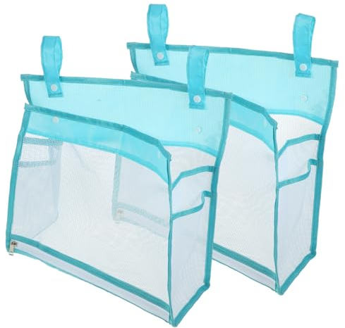 Yardenfun 2stücke Badespielzeug-organizer Atmungsaktive Netzbeutel Wand-spielzeughalter Badezimmer-spielzeug-aufbewahrungstasche Duschspielzeug-netzbeutel Badewannen-spielzeug-netztasche