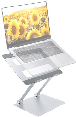 OTREST Support Ordinateur Portable, Support Pliable & Léger en Alliage d'Aluminium, Support macbook Portable, Capacité de Charge 10kg, Compatible avec Ordinateur Portable/Tablette 10-17,3, CP01S