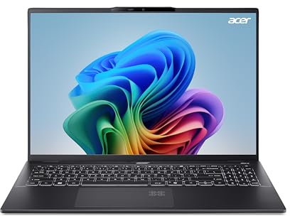 acer Swift 16 AI OLED (SF16-51T-98SE) KI Laptop, Copilot+ PC, 16 WQ2.8K OLED 120Hz Touch-Display, Intel Core Ultra 9 288V, 32GB RAM, 2TB SSD, Intel Arc Grafik 140V, Windows 11, QWERTZ Layout