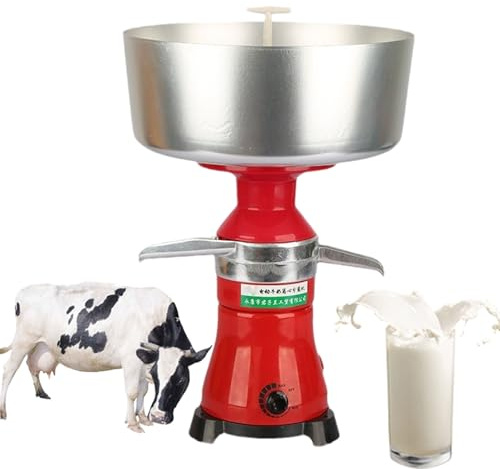 RSPPPJQ Separador centrífugo de Crema de Leche eléctrico 80L/H, Velocidad Ajustable, Herramienta desengrasante Separador de Mantequilla, for té con Leche, Queso, batido