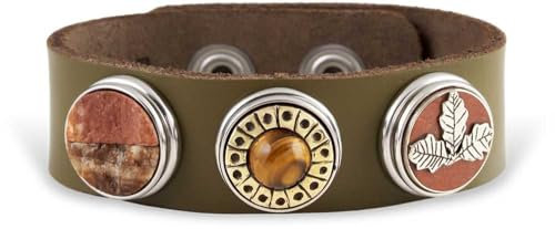 NOOSA-Amsterdam ORIGINAL Armband CLASSIC REGULAR olive green - ohne Chunks Größe M