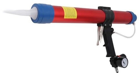 Pneumatic Caulking Gun, 600ml Air Powered Caulk Gun, Air Caulking Device Pneumatic Caulk Tool with Adjustable Valve for Building Home Renovation