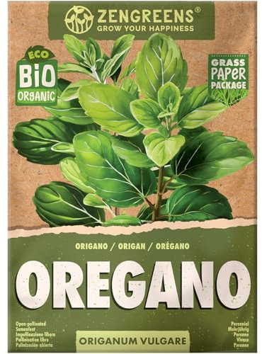 ZenGreens® Semi di origano biologico - Semi di erbe aromatiche per la coltivazione in giardino, sul balcone o in cucina - Ideali per i principianti