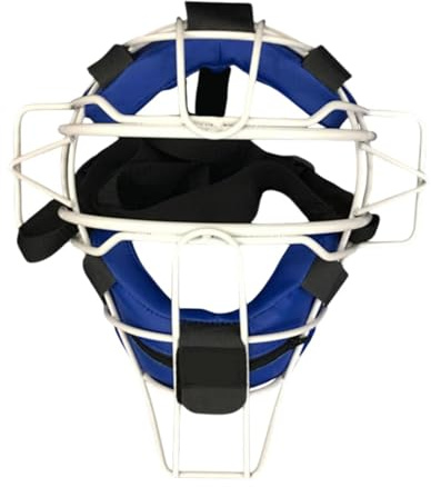 Aymzbd Baseball Fängerhelm mit Gesichtsmask Wege Sicht Weicher Gepolsterter Softball Helm Schlag auf Gesichtsabdeckung Universal Sturdy Face Guard, Blau