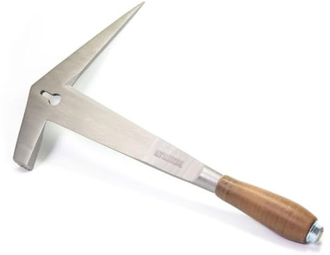 Marteau d'ardoise gauche avec poignée en cuir - Forme rhénane - Pour gaucher