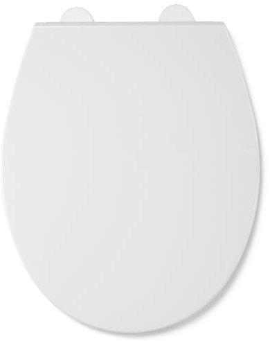 Croydex Premium Oval Shaped Soft Close Toilet Seat - Hard Wearing Thermoplastic with Adjustable Hinges, Quick Release Button for Easy Cleaning, Top Fixing Only, Fits Most Toilets (White O-Shaped)