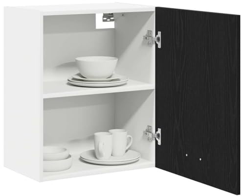 vidaXL Mueble Colgante con Estante Roble Negro 50 x 31 x 60 cm, Amplio Espacio, Muebles de Cocina Modernos, Utilidad Duradera, diseño Rectangular, soluciones Inteligentes para organización