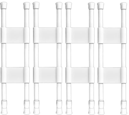 Janasiba Lot de 4 barres de réfrigérateur à double paroi pour camping-car, barres de tension réglables pour réfrigérateur de camping, accessoires de cuisine, barres de réfrigérateur