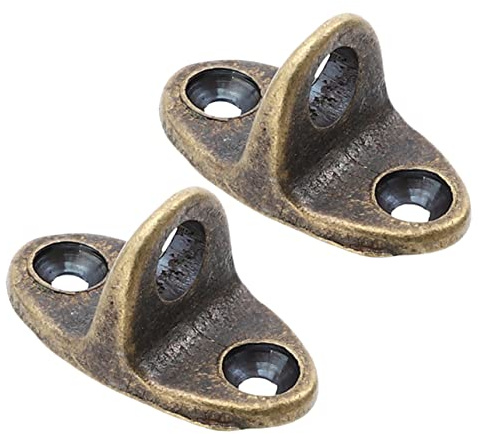 NUOBESTY 2pcs Antique Style Windproof Window Hook Base Brass Door Hook Base for Home Supplies