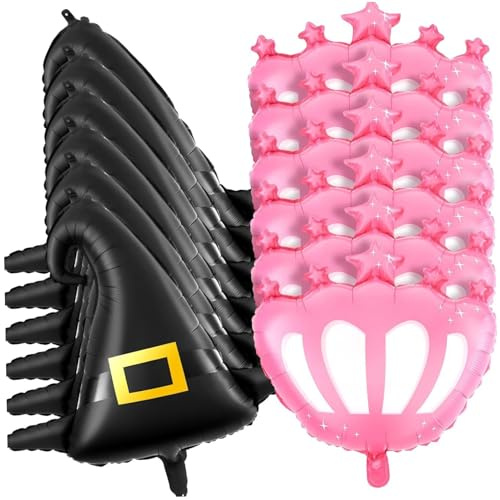 Wicked Ballons, 12pcs Prinzessin & Hexe böse Partydekorationen, Aluminiumfolie leicht zu Geburtstag Ballons für Geburtstagsfeier Decor Supplies aufblasen