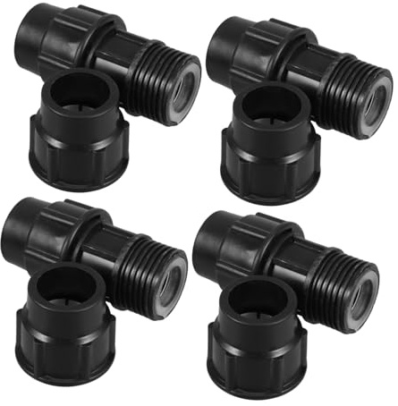 Toddmomy Raccords D'irrigation Goutte à Goutte Noirs PE 4 Pièces 25 Mm