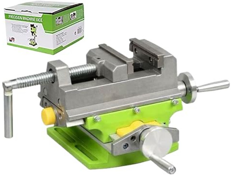 Table de travail pour presse à colonne - Sur banc pour le travail du bois, plate-forme coulissante en croix réglable | Mini machine à forer en métal, fraiseuse compacte pour trous précis s