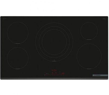 Bosch PIV931HC1E Serie 6, Induktionshäll, 5 brännare, Sensorer för temperaturkontroll, Snabbvärme, Svart, 90 cm.