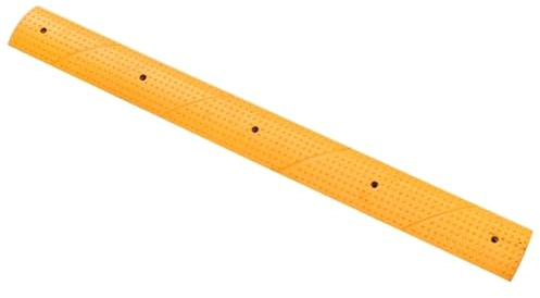 Mini Gummi Fahrbahnschwellen, Bremsschwelle, 5 Spreizdübeln, Tragfähigkeit Bis 15 Tonnen, 100 x 10 x 2 cm, für Nicht Motorisierte Bereiche/Steilhänge/Schulgelände(Yellow)