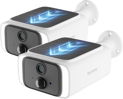 blurams 2K Telecamera WiFi Esterno Senza Fili - Pannello Solare Integrato