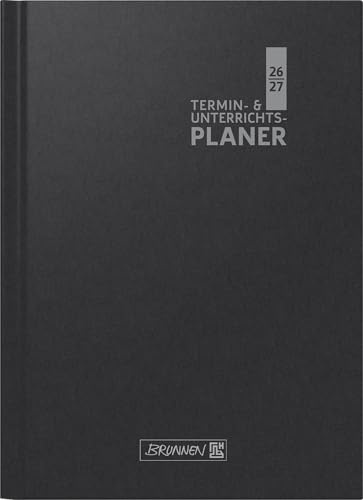 Termin- & Unterrichtsplaner 2026/2027 | A4, Kunststoff, schwarz: 2 Seiten = 1 Woche ; Kalendarium: August 2026 bis Juli 2027