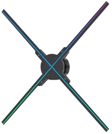 Ventilador holográfico 3D, Proyector 3D holográfico con Pantalla rotativa de Ventilador, LED sin estereoscópica 42 cm para Tiendas/Bares