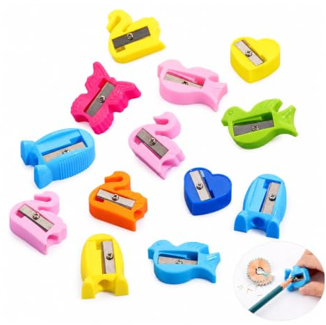JOVYTH 15 Sacapuntas Manuales de Colores Surtidos, Mini Afilalápices Portátil para Niños y Estudiantes, Ideal para Estuche Escolar y Oficina, Afilado Suave sin Romper la Punta