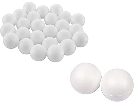 READY 2 LEARN Anthony Peters Polystyrene Spheres/Balls - 40mm Diameter - Pack of 30 - White, AP/695/PSD