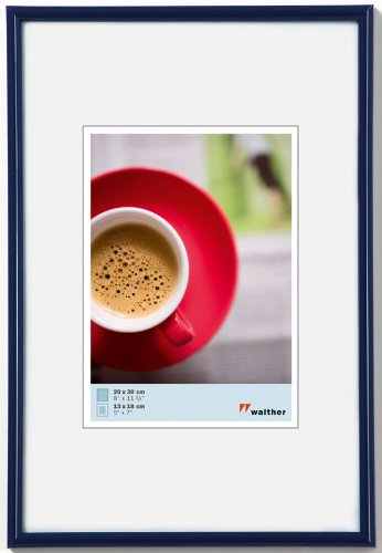 Bilderrahmen von Walther Kunststoffrahmen Galeria 40x60 blau - Normalglas 2er Pack
