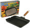 Risol Bistecchiera Antiaderente gratella Manico Pieghevole 36x26 Pentole Cucina