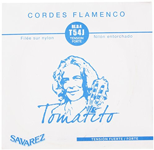 Savarez T54J High Tension Flamenco Fusion Gitarrensaiten, poliertes versilbertes Kupfer, 5. A, Einzelsaite, 10 Stück
