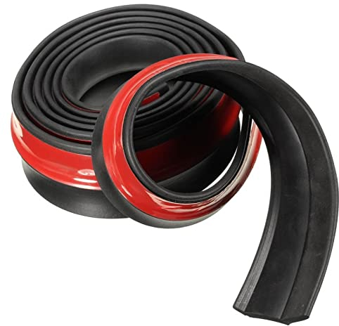 Haehne Universale Frontspoiler Lippe, 2.5m / 8.2ft Aufkleber Lippenrock Schutz Auto Vordere Lippe Stoßdämpfer Auto Gummistreifen, 60mm Breite