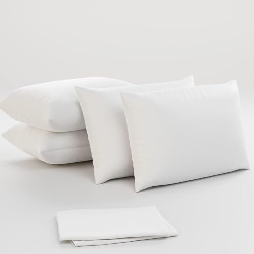 4 unidades con Premium King blanco fundas de almohada 200 300 hilos satén de algodón Calidad de Hotel suave lote de protectores de lujo con shrink Covers Set de 4 por Niagara Sleep solución