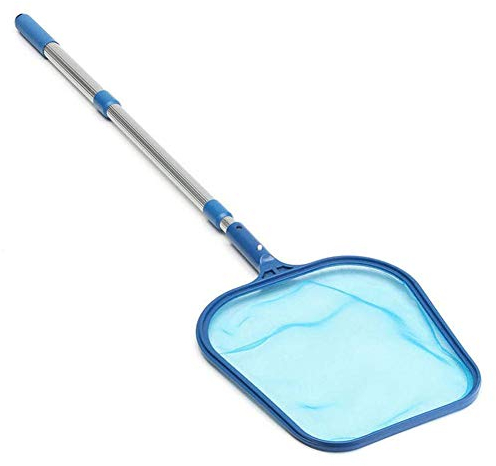 Hearthrousy Poolkescher Schwimmbad Kescher mit Stange Laubkescher Pool Bodenkescher Tief Poolreinigung Reinigung Net Rake Mesh Skimmer mit Teleskop Pools und Spas für Whirlpools