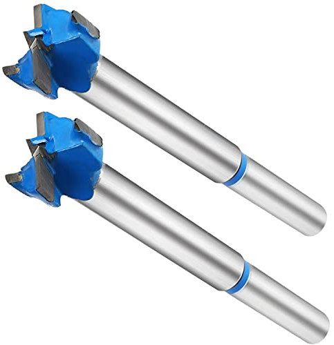 Utoolmart Forforet à bois de 20mm de diamètre avec tige droite et pointe en carbure cimentée professionnelle, scie cloche à bois, 80 mm de longueur pour charnière contreplaqué MDF outil CNC 2 pièce
