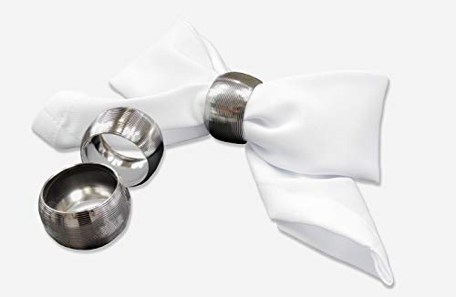 Rollmayer 12er Set Stoffservietten Kaffeeservietten Tischservietten Kollektion Vivid (Weiß 1, 50x50cm)
